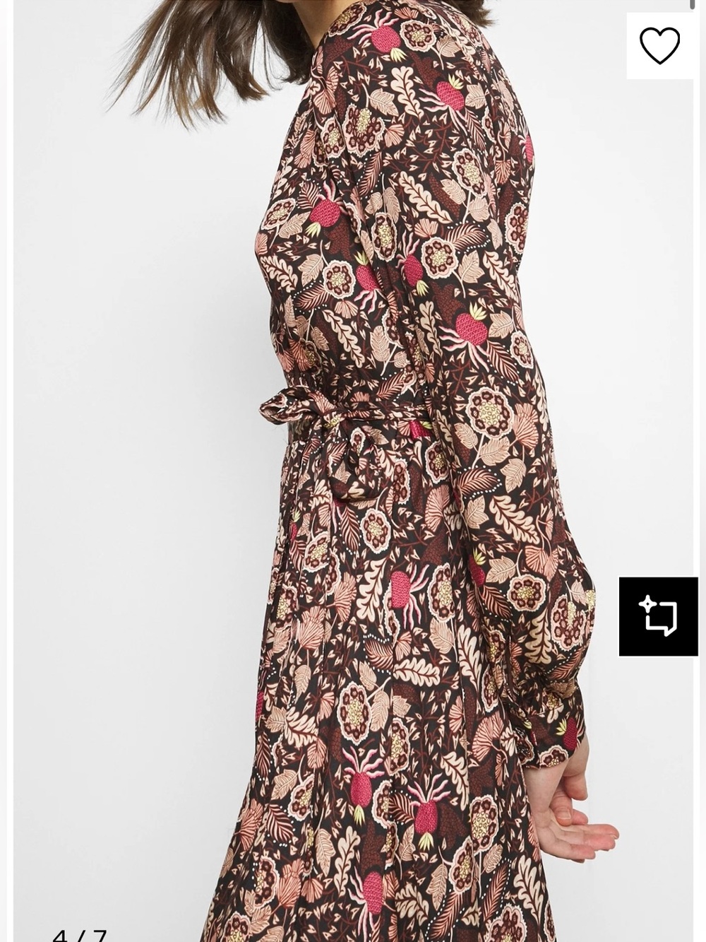 Scotch & Soda Brown Floral Pineapple Midi Maxi Wrap Dress XS - Picture 8 of 9